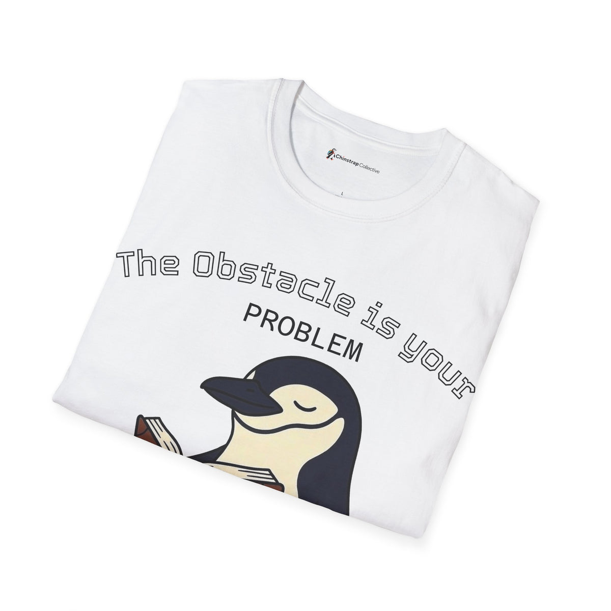 The Penguin Wisdom T-shirt in White, folded
