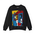 Ghosts on the Porch penguin sweatshirt in Black