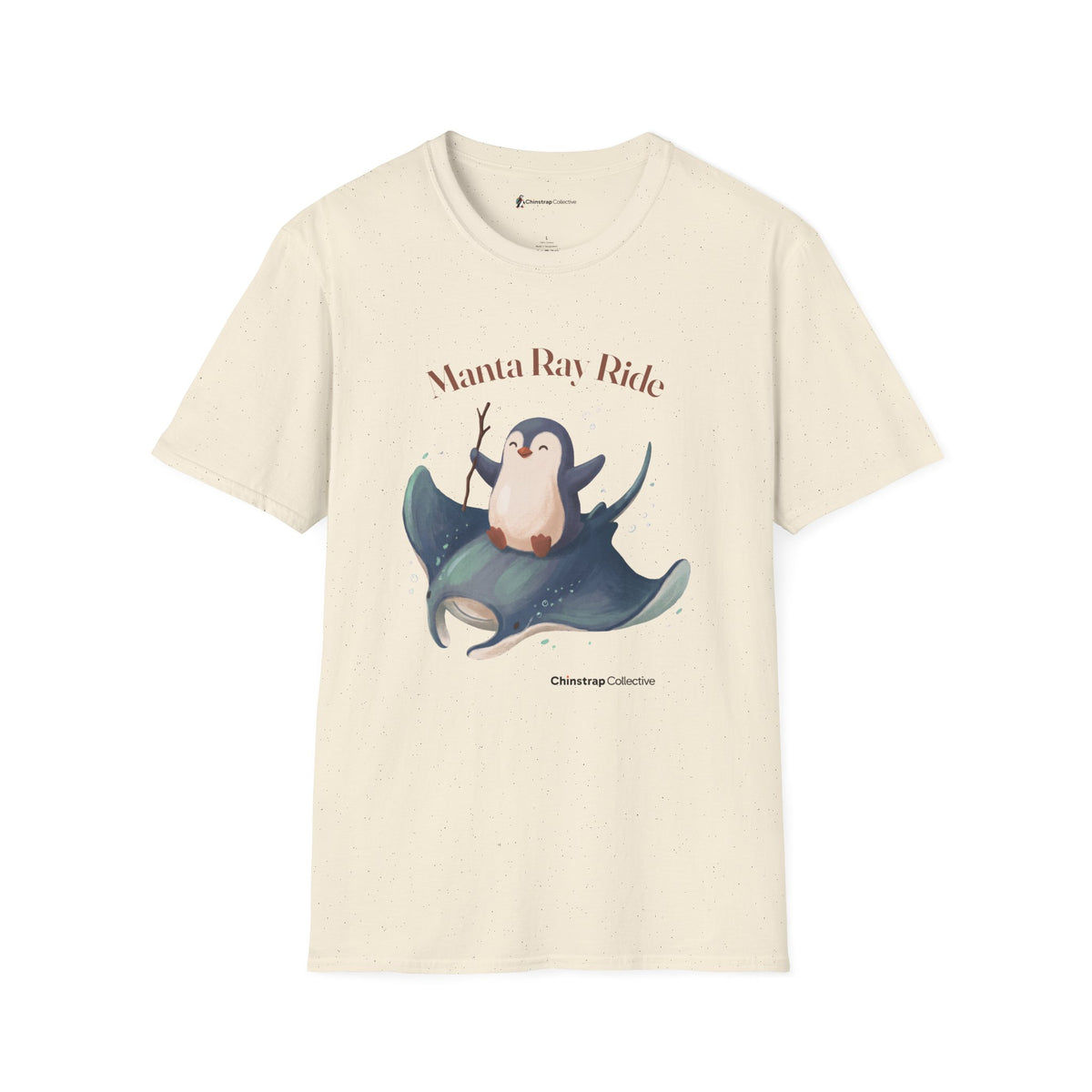 Manta Ray Meeting T-Shirt, Storybook Flat Style, Lightweight Fabric