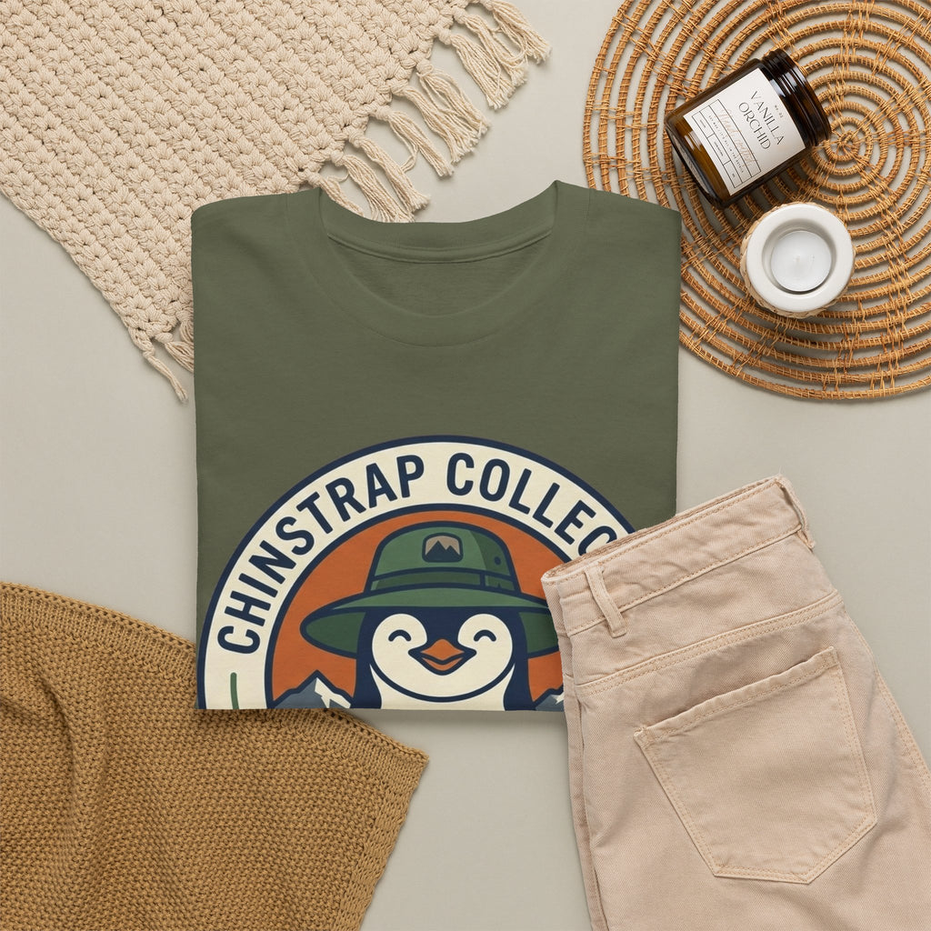 The Penguin Patch T-shirt in Military Green, folded