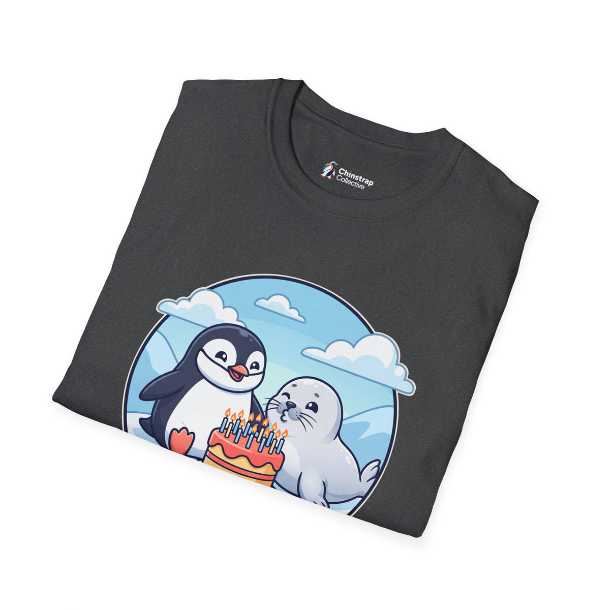Birthday Waddle T-Shirt, Cartoon Style, Lightweight Fabric