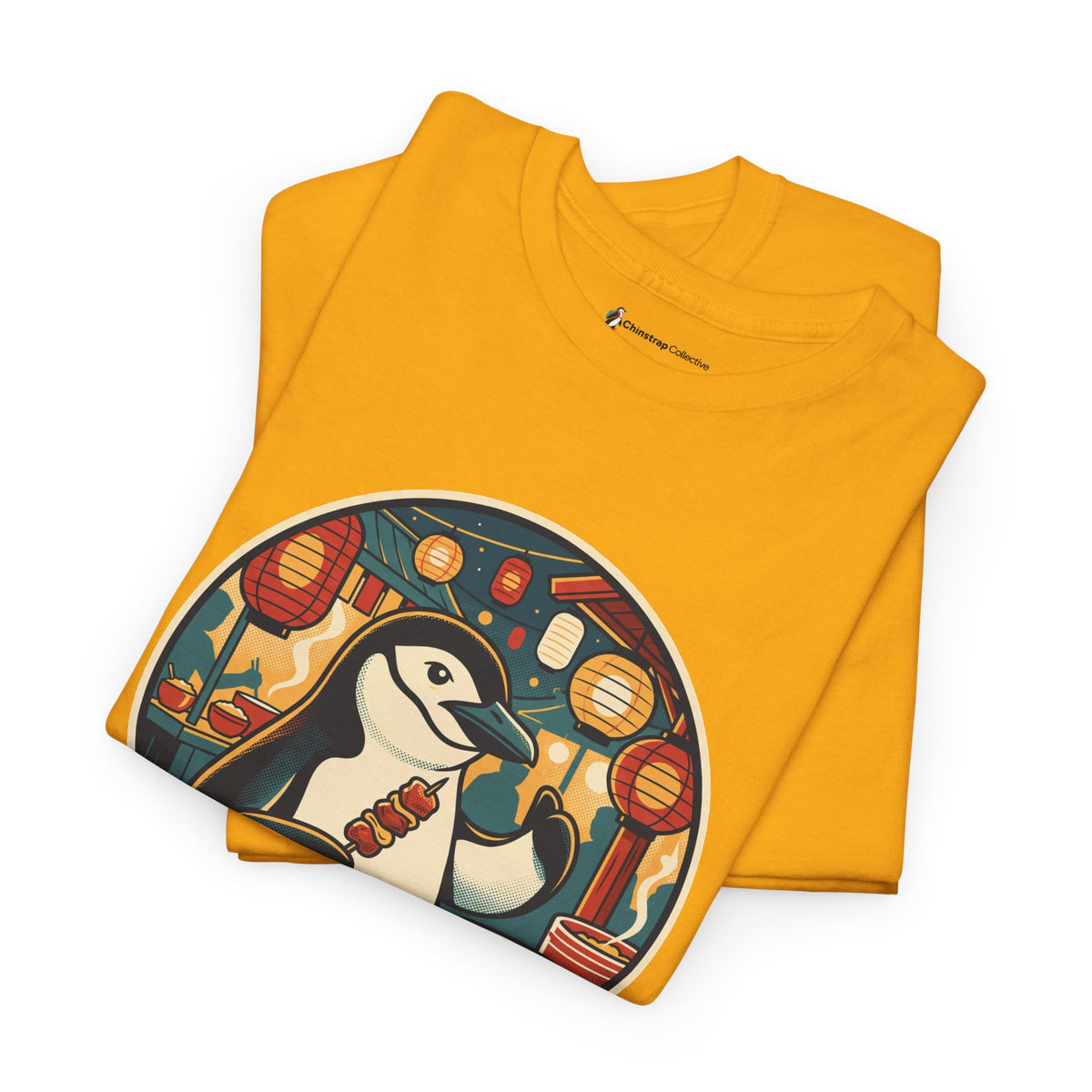 The Night Market Critic T-shirt in Gold, folded
