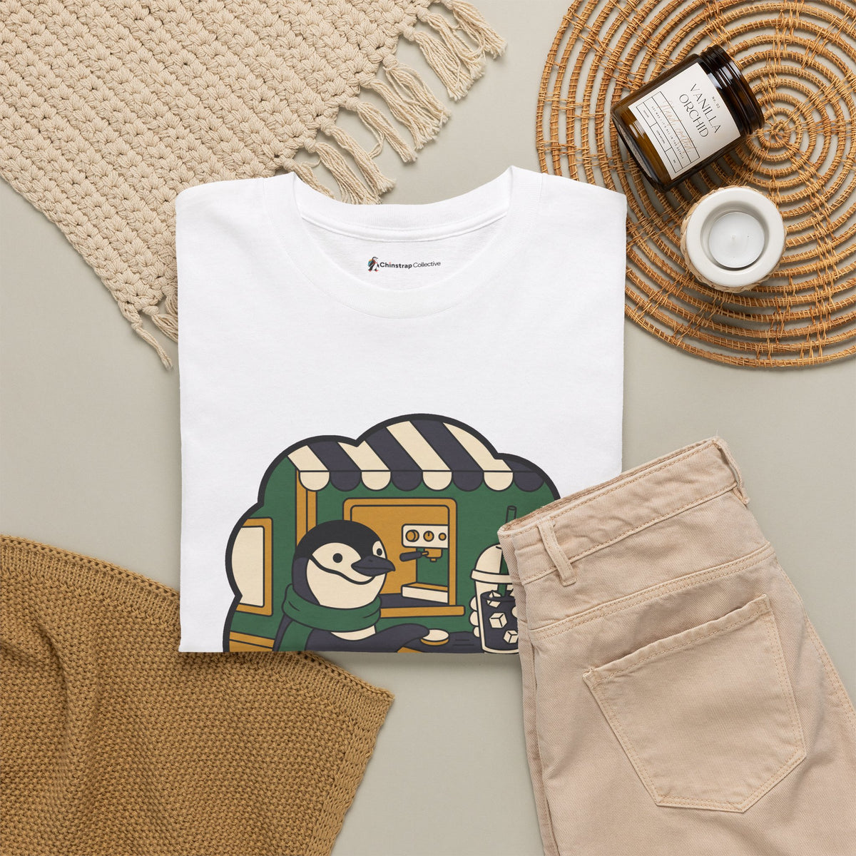 The The Usual T-shirt in White, folded