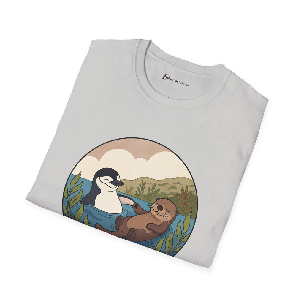 Otterly Chill T-Shirt, Storybook Flat Style, Lightweight Fabric