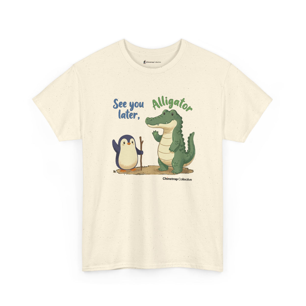 Later, Gator penguin T-shirt in Natural