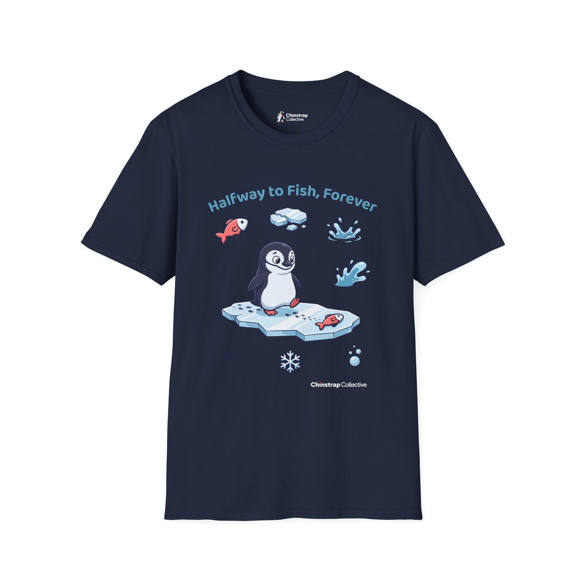 Halfway to Fish, Forever T-Shirt, Cartoon Style, Lightweight Fabric