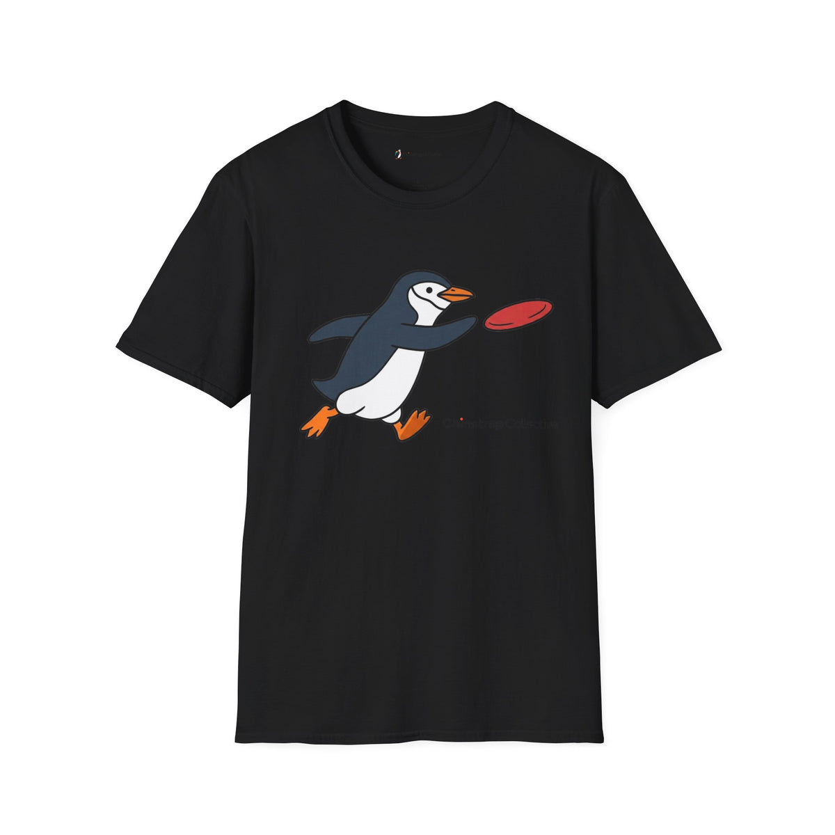 Ultimate Disc Chinstrap penguin T-shirt in Black