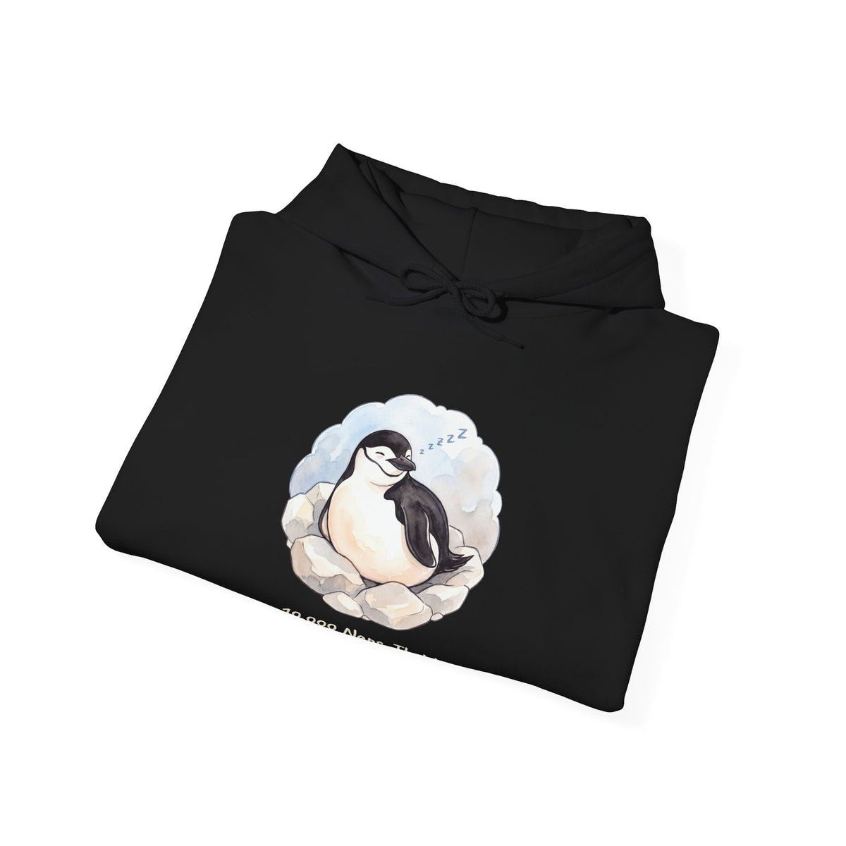The Professional Napper hoodie in Black, folded