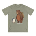 Bear and Penguin Hike penguin T-shirt in Eucalyptus