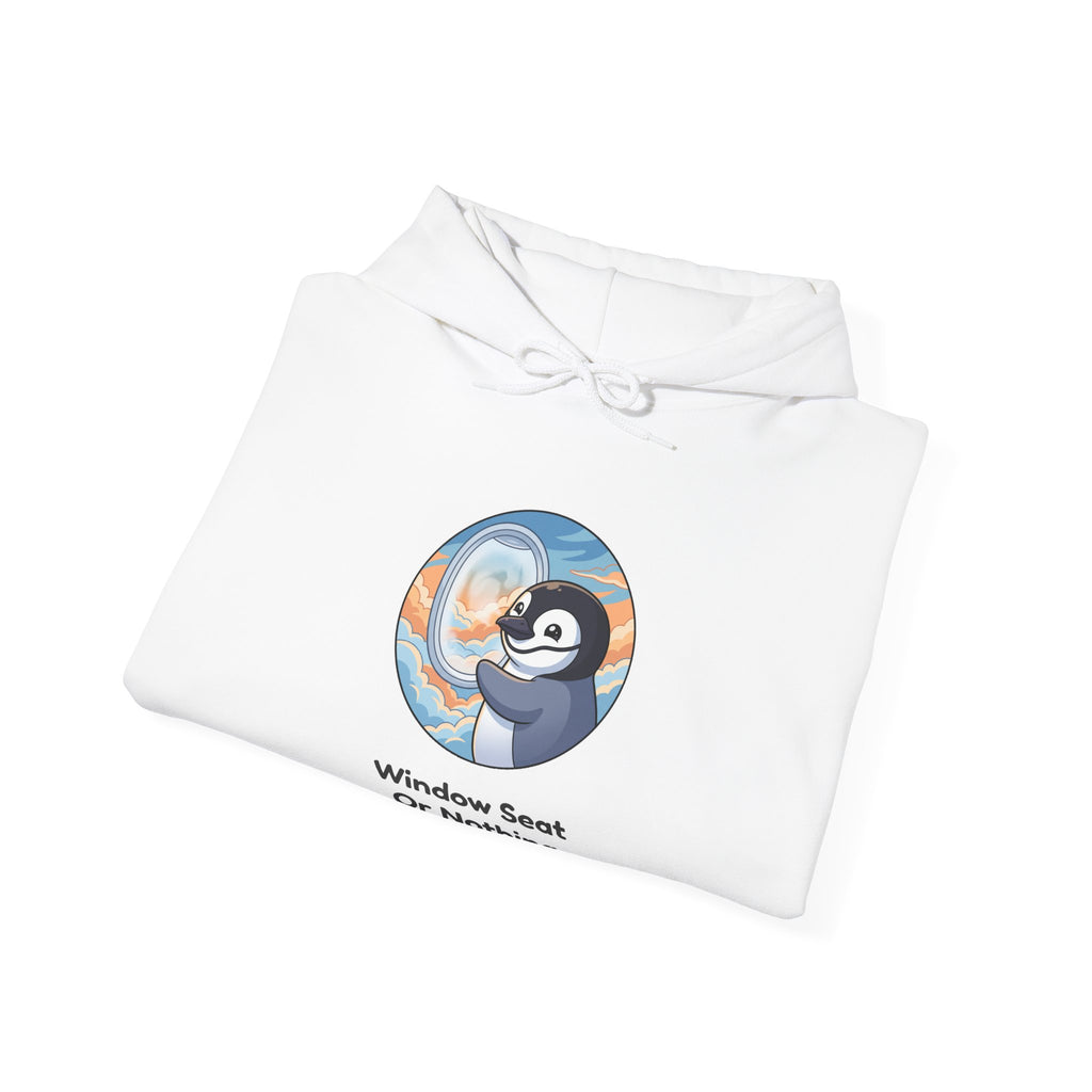 The Window Seat hoodie in White, folded