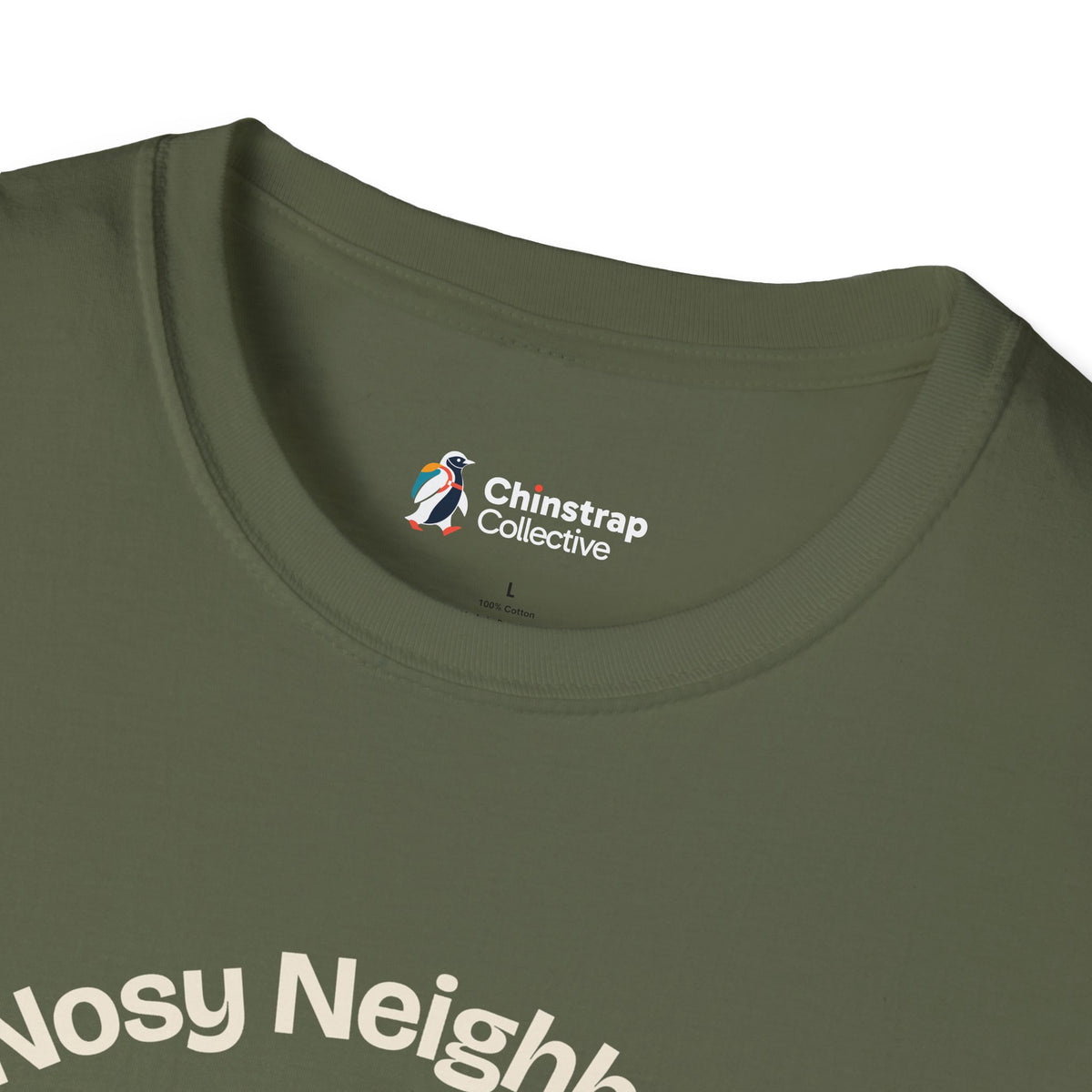 Nosy Neighbour T-Shirt, Field Linocut Style, Lightweight Fabric