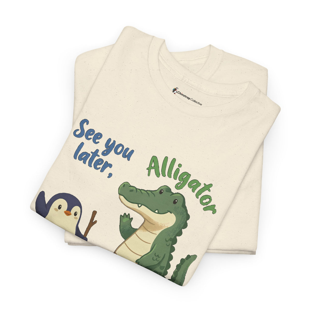 The Later, Gator T-shirt in Natural, folded