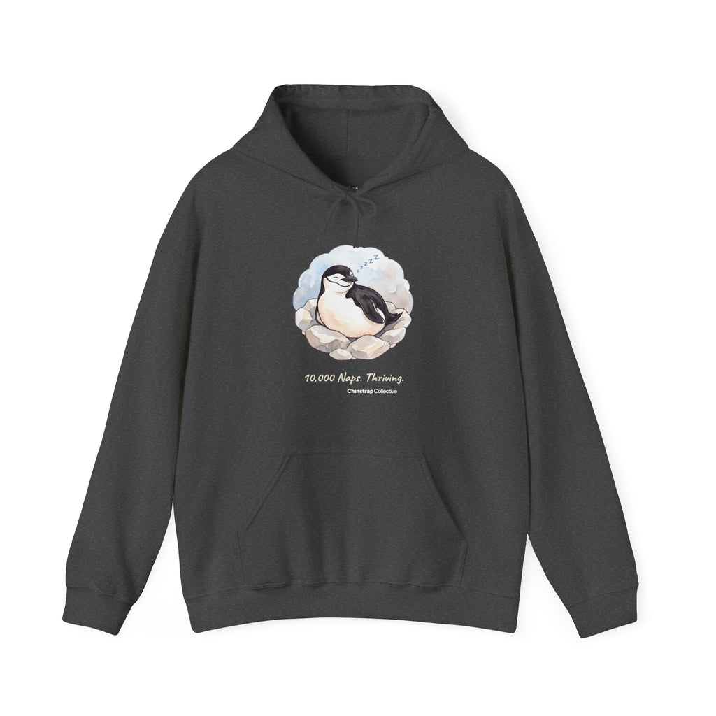 Professional Napper penguin hoodie in Dark Heather
