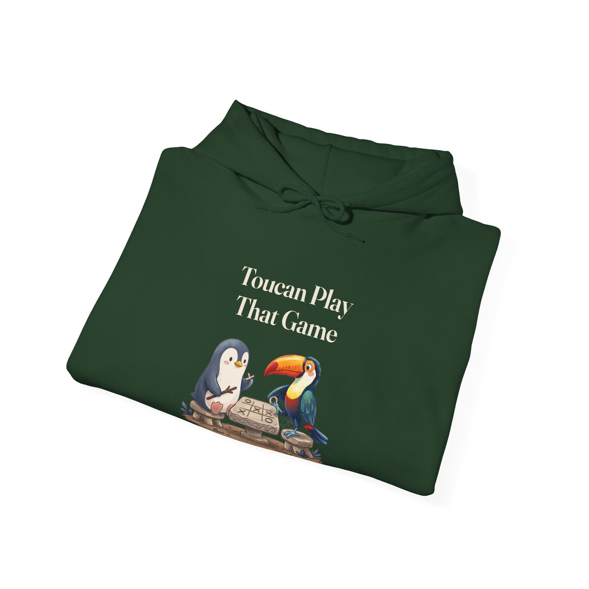 The Toucan Play That Game hoodie in Forest Green, folded