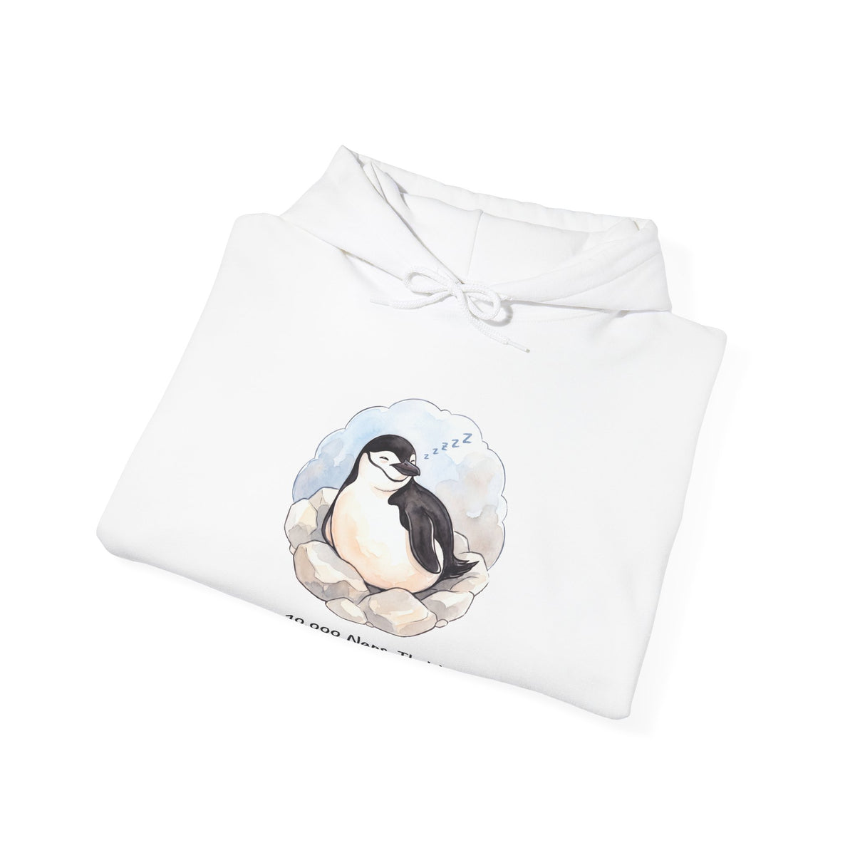 The Professional Napper hoodie in White, folded