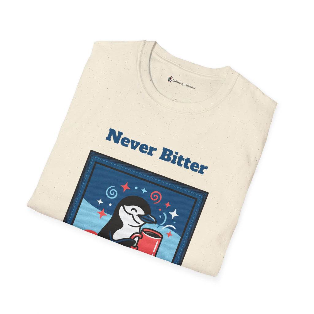 The Never Bitter T-shirt in Natural, folded