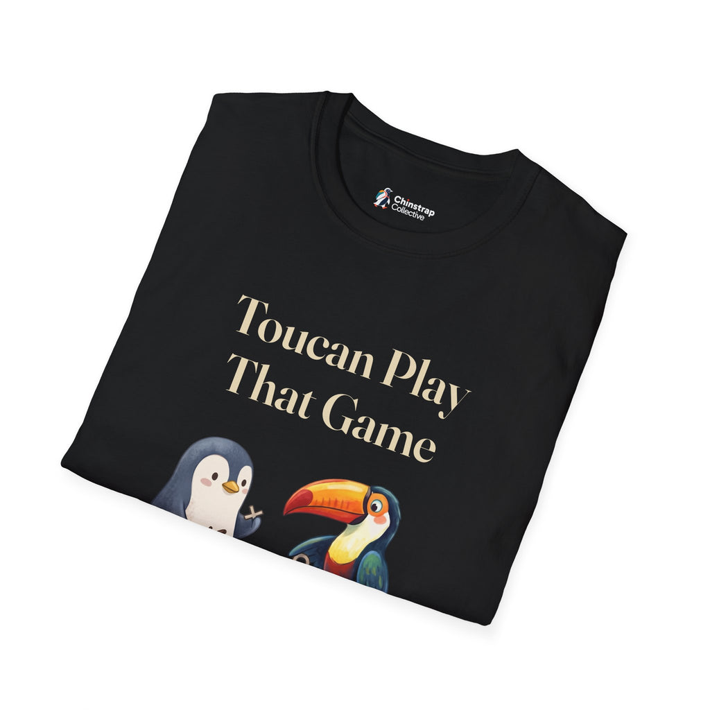 The Toucan Play That Game T-shirt in Black, folded
