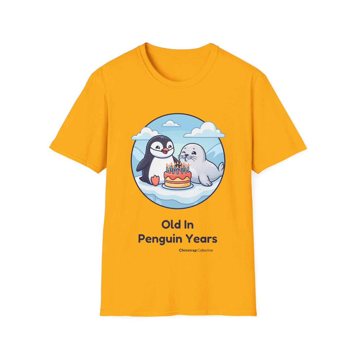 Birthday Waddle T-Shirt, Cartoon Style, Lightweight Fabric