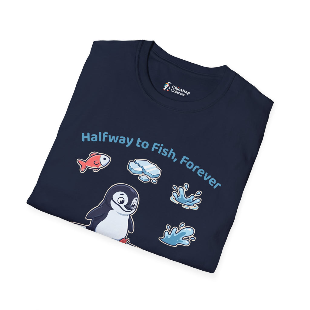 The Halfway to Fish T-shirt in Navy, folded