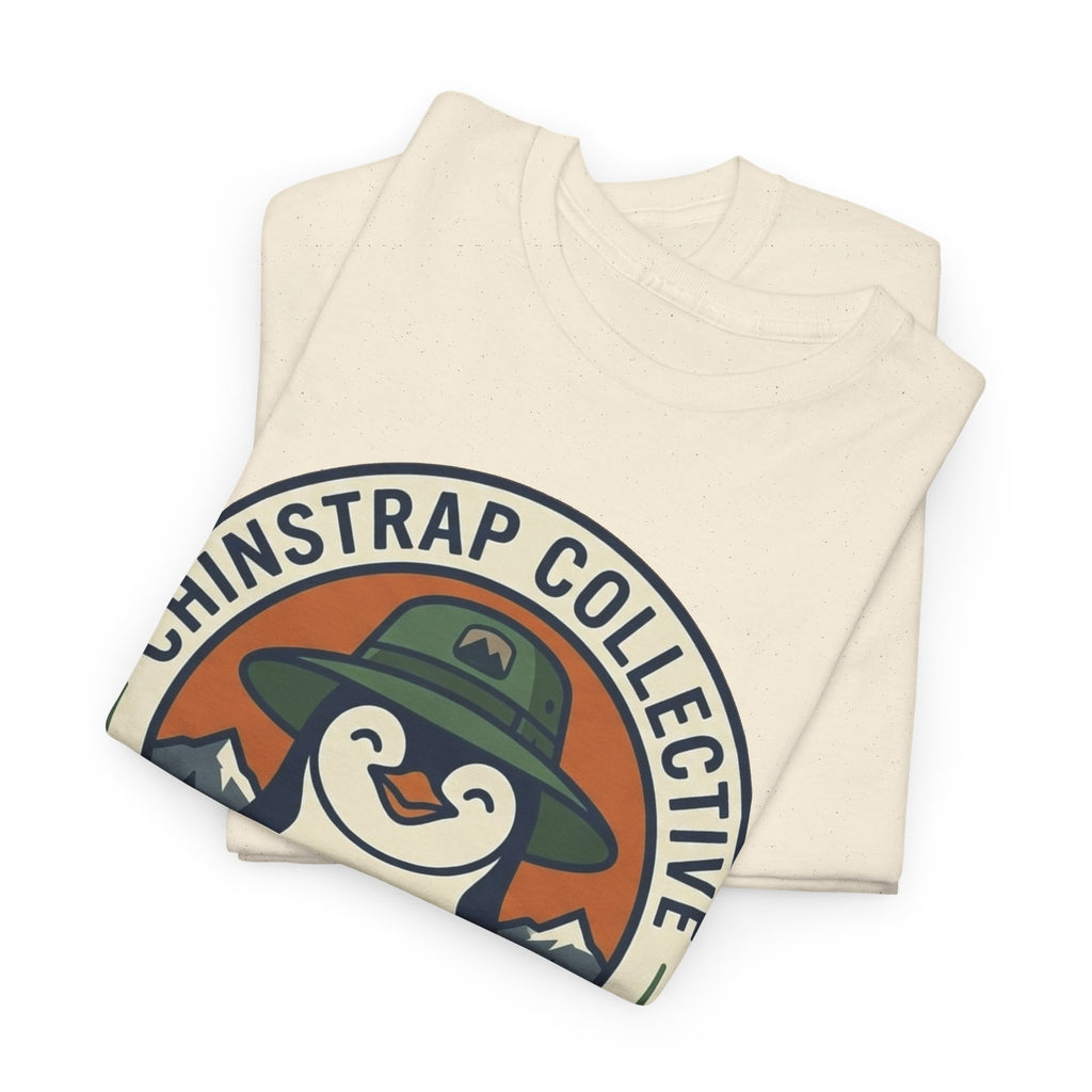 The Penguin Patch T-shirt in Natural, folded