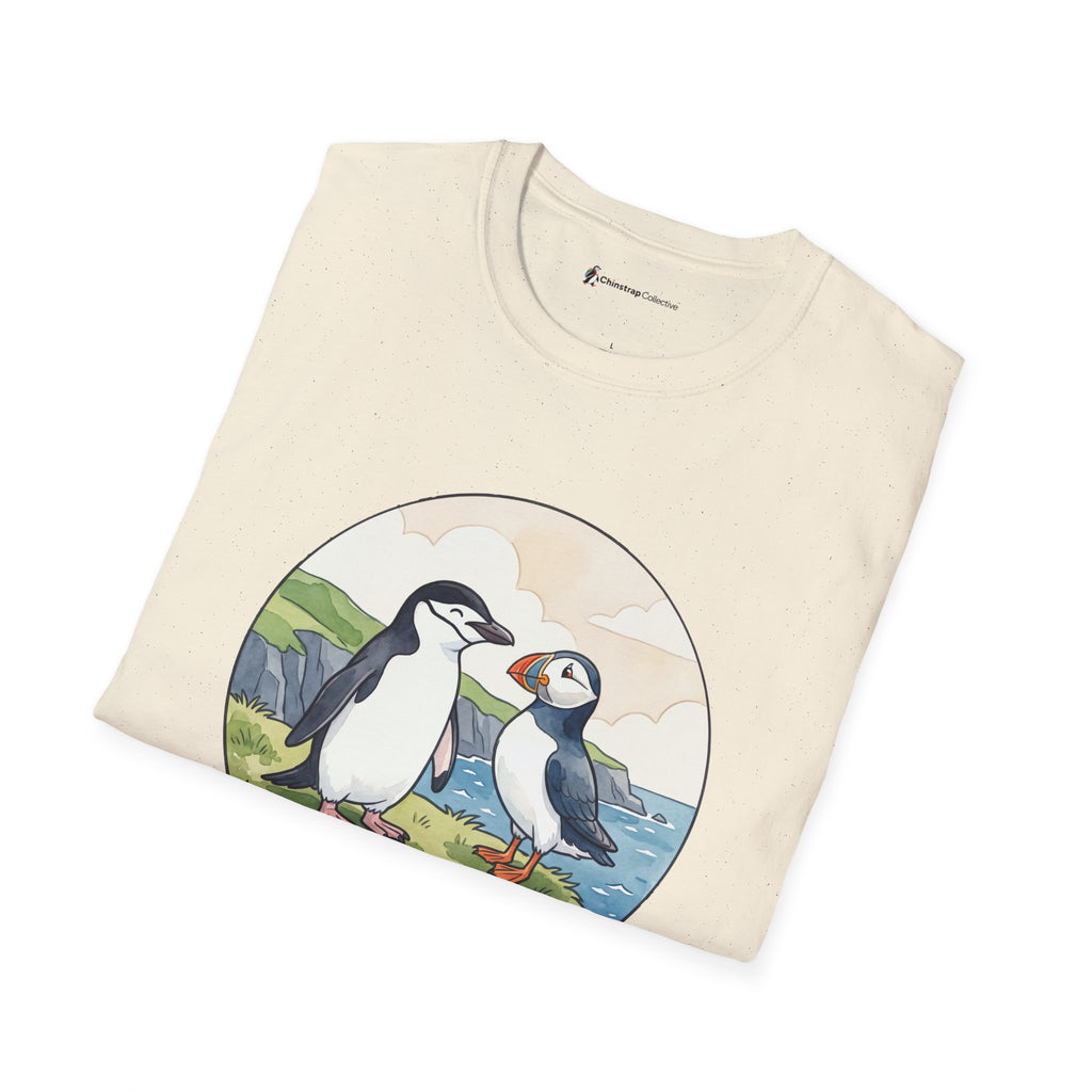 The Beak Buddies T-shirt in Natural, folded