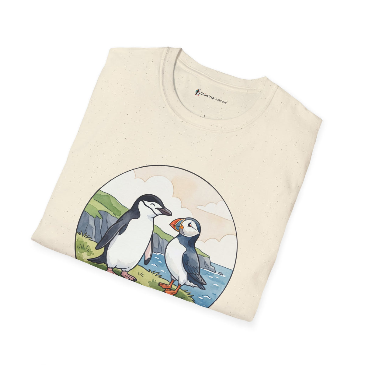 The Beak Buddies T-shirt in Natural, folded