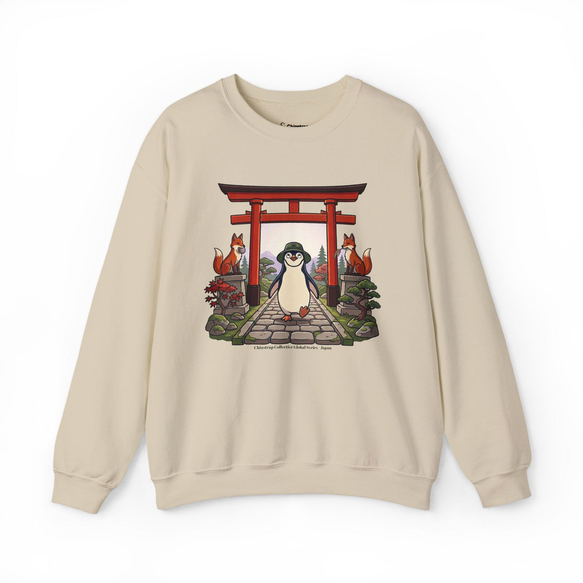 Japan Global Series Sweatshirt, Cartoon Style, Cotton Blend