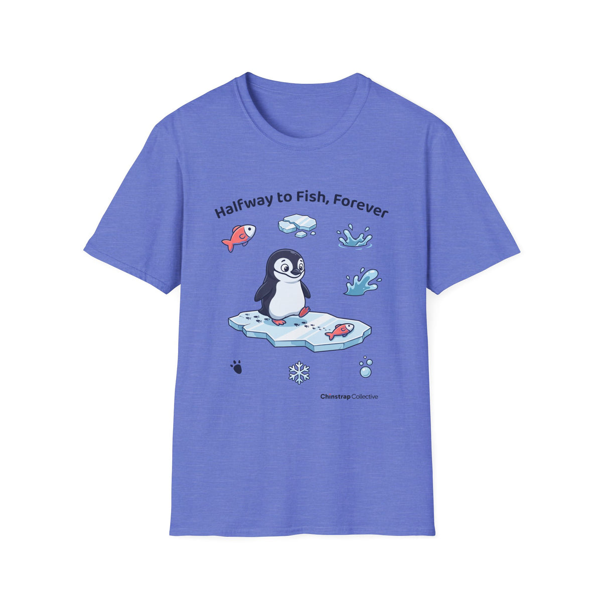 Halfway to Fish, Forever T-Shirt, Cartoon Style, Lightweight Fabric