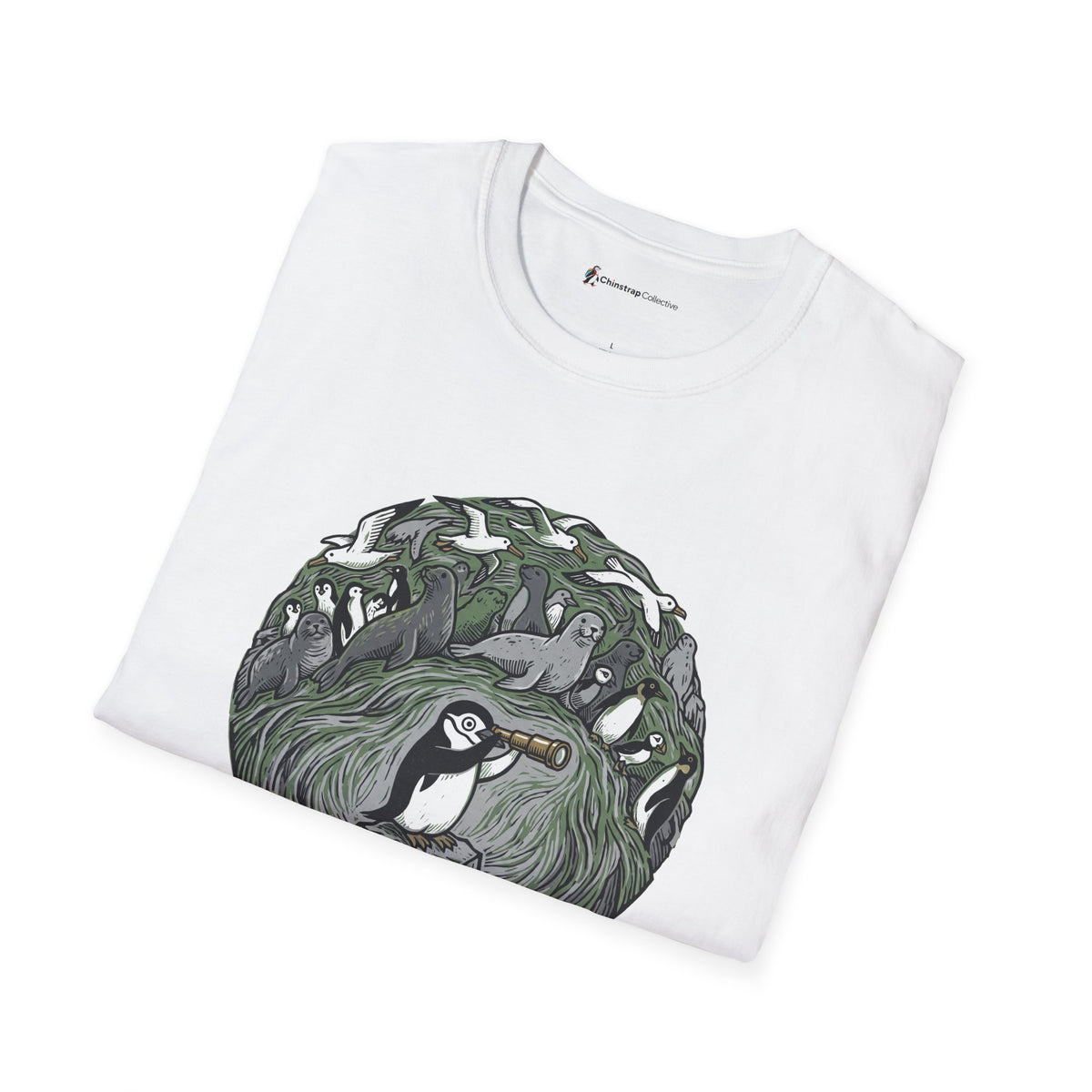 Too Many Neighbours T-Shirt, Field Linocut Style, Lightweight Fabric