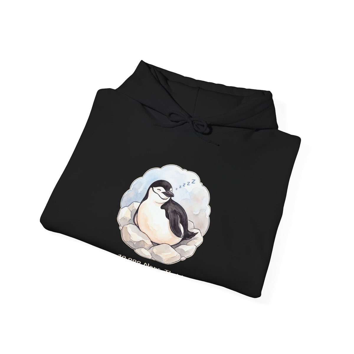 The Professional Napper hoodie in Black, folded