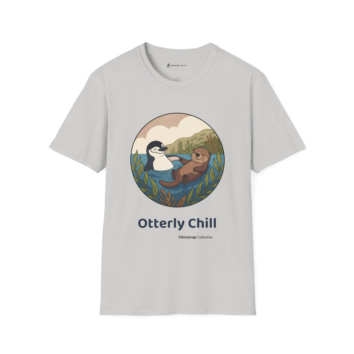 Otterly Chill T-Shirt, Storybook Flat Style, Lightweight Fabric