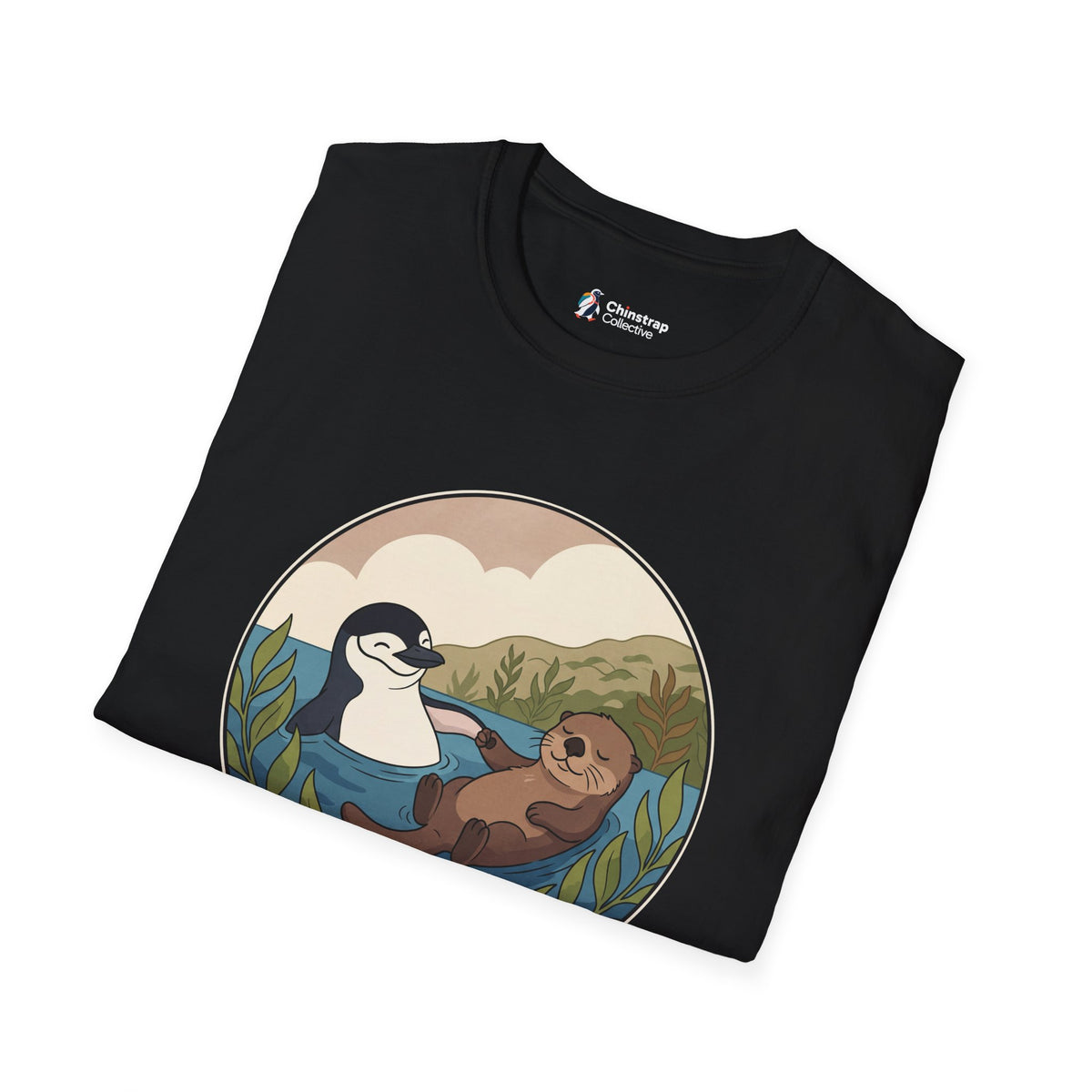 Otterly Chill T-Shirt, Storybook Flat Style, Lightweight Fabric