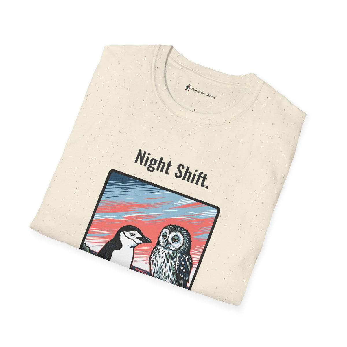 The Still Waddling T-shirt in Natural, folded