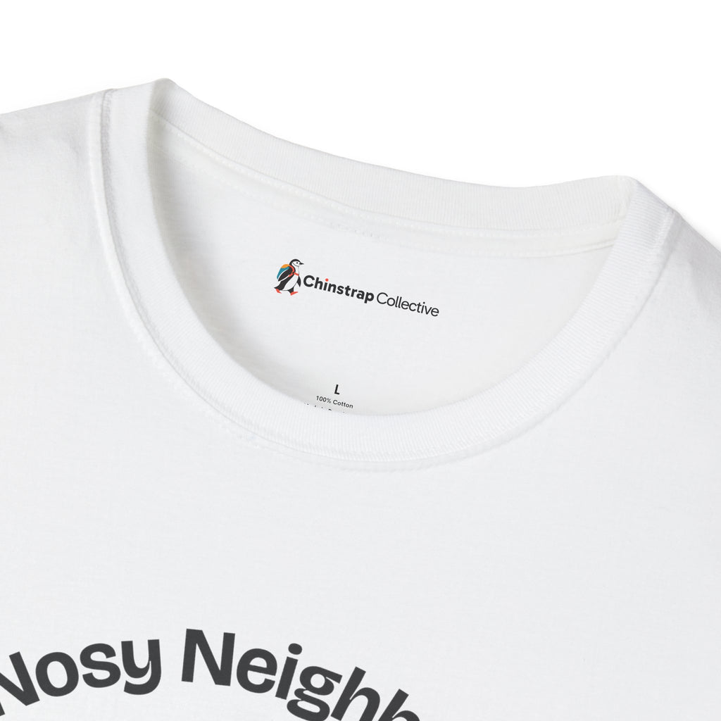 Nosy Neighbour T-Shirt, Field Linocut Style, Lightweight Fabric