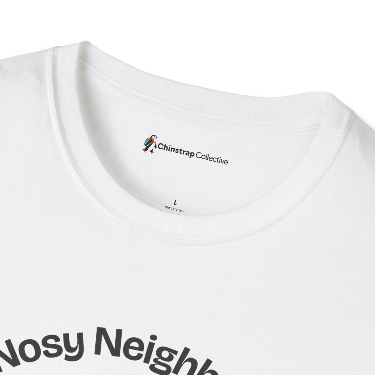 Nosy Neighbour T-Shirt, Field Linocut Style, Lightweight Fabric