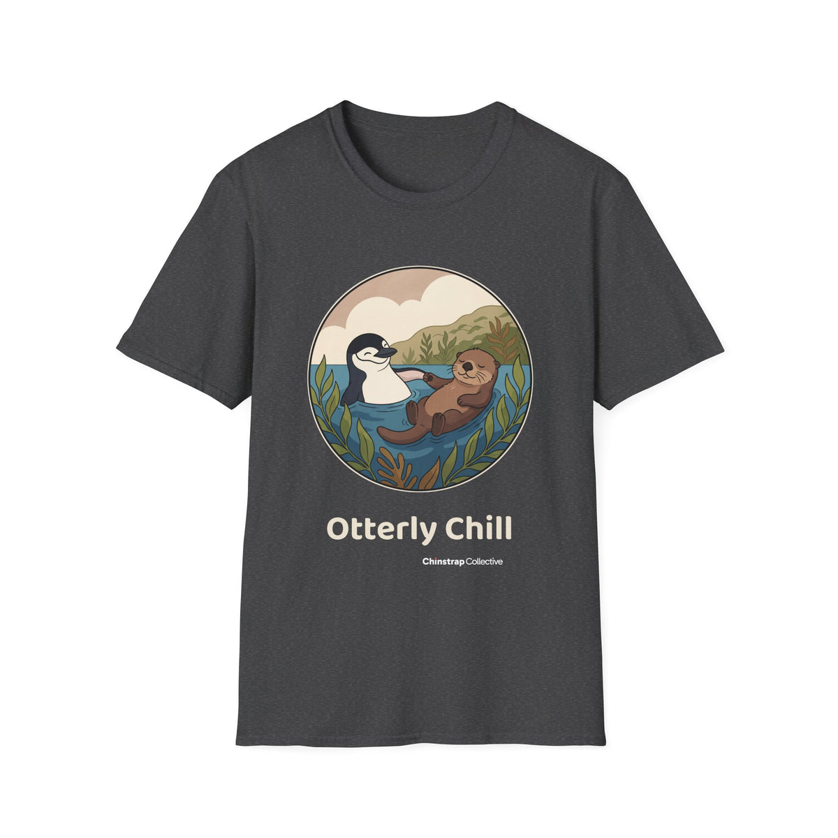 Otterly Chill T-Shirt, Storybook Flat Style, Lightweight Fabric
