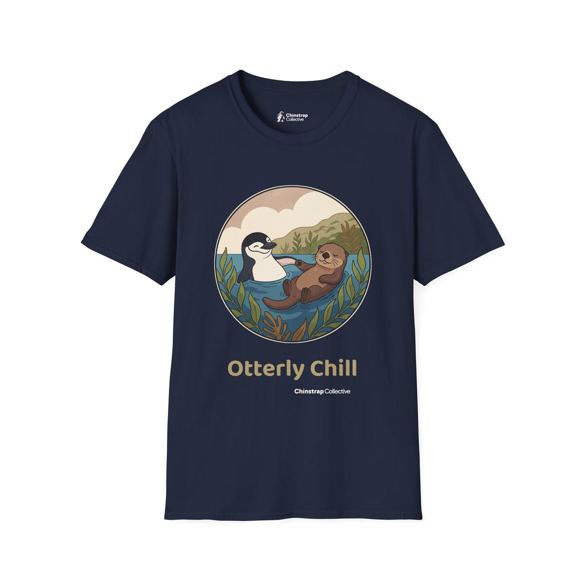 Otterly Chill T-Shirt, Storybook Flat Style, Lightweight Fabric