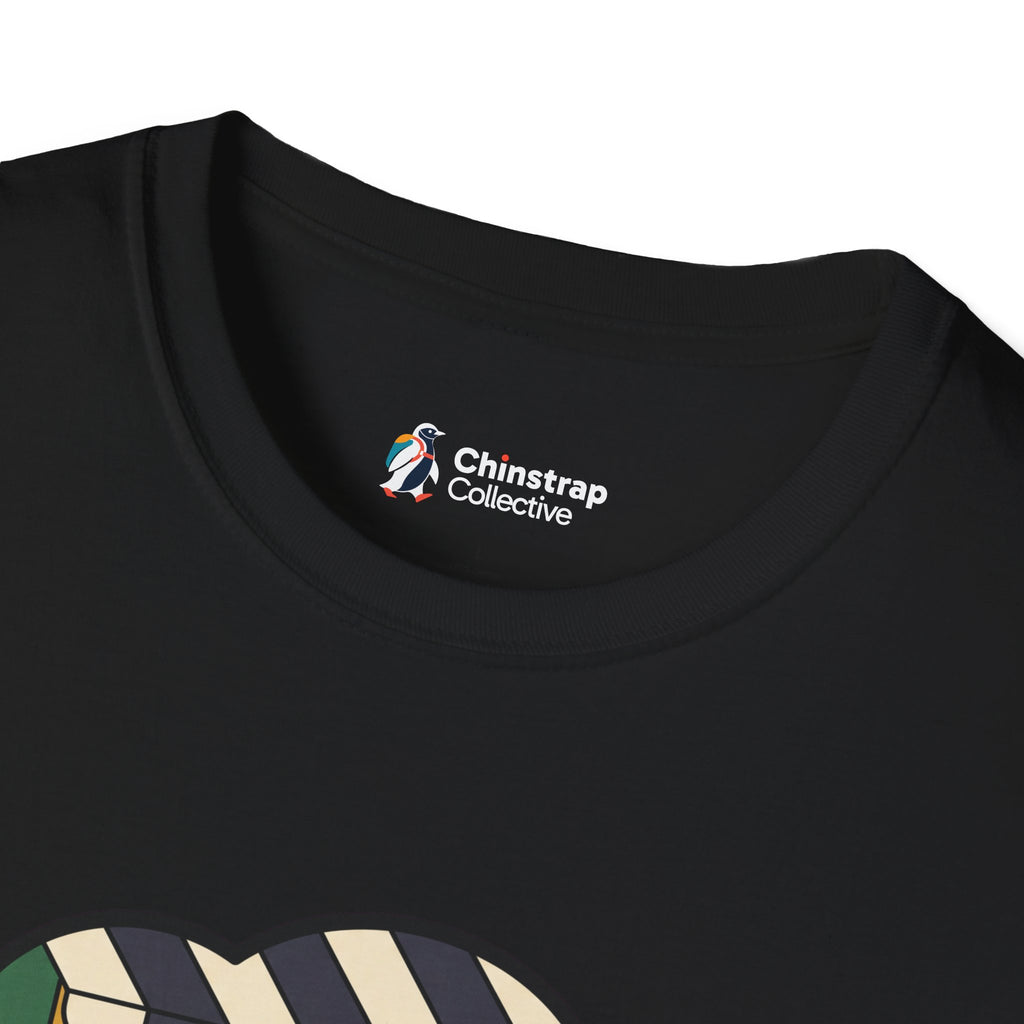 The Chinstrap Collective neck label on the The Usual T-shirt in Black
