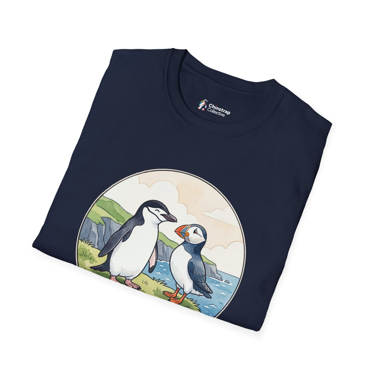 The Beak Buddies T-shirt in Navy, folded
