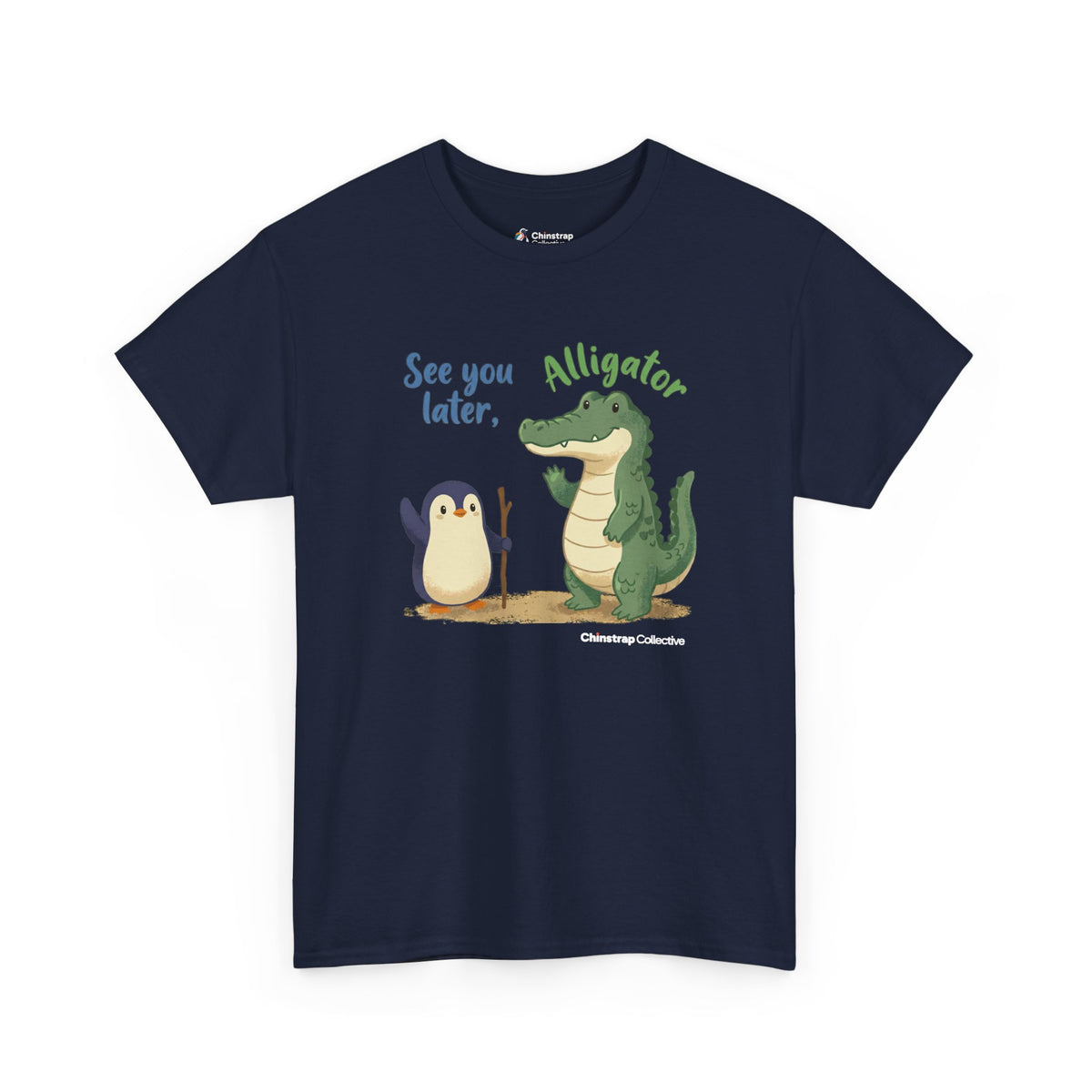 Later, Gator penguin T-shirt in Navy
