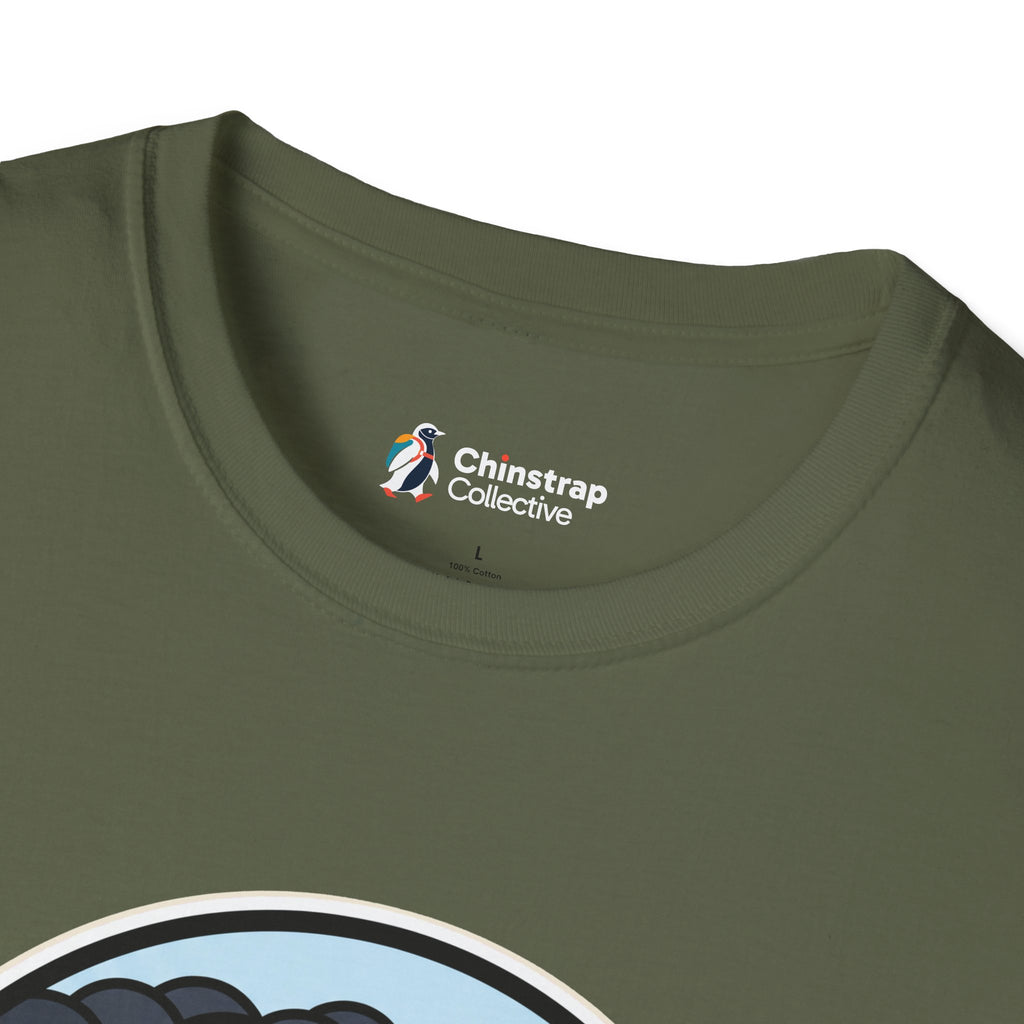 Borrowed Warmth T-Shirt, Bold Sticker Style, Lightweight Fabric
