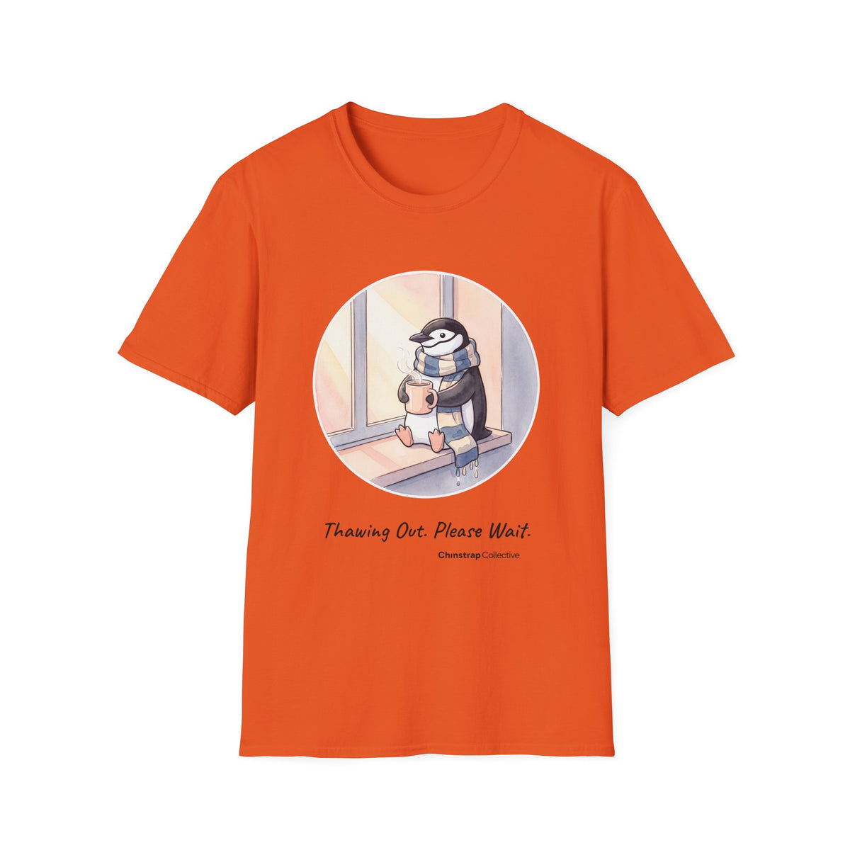 Thawing Out T-Shirt, Watercolour and Ink Style, Lightweight Fabric