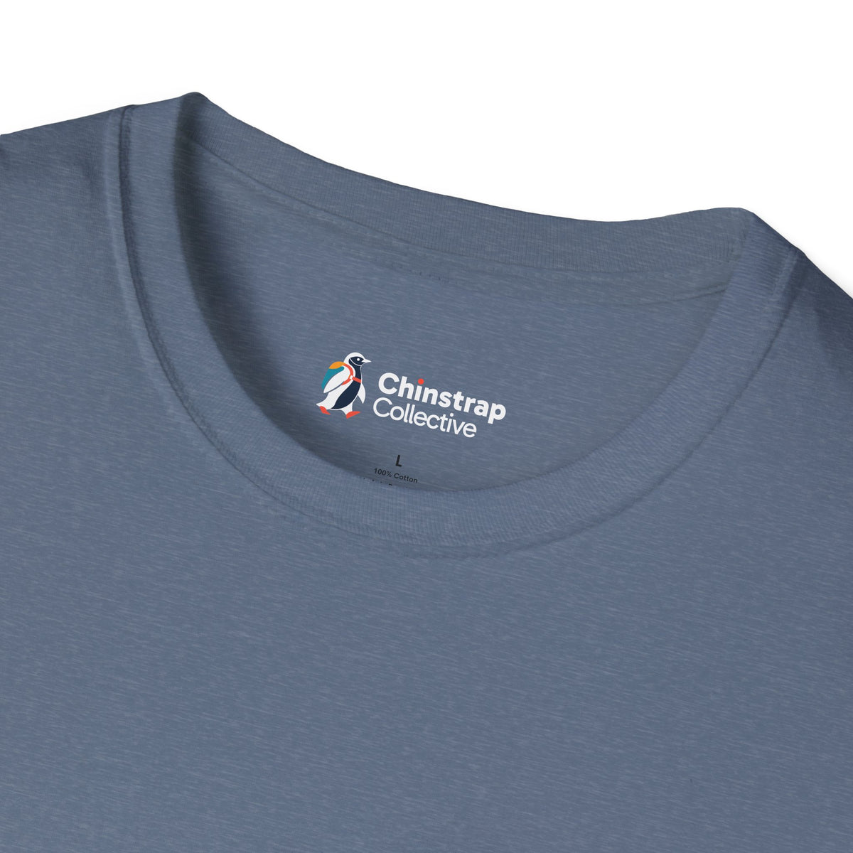 Penguin Mountain River T-Shirt, Linocut Style, Lightweight Fabric
