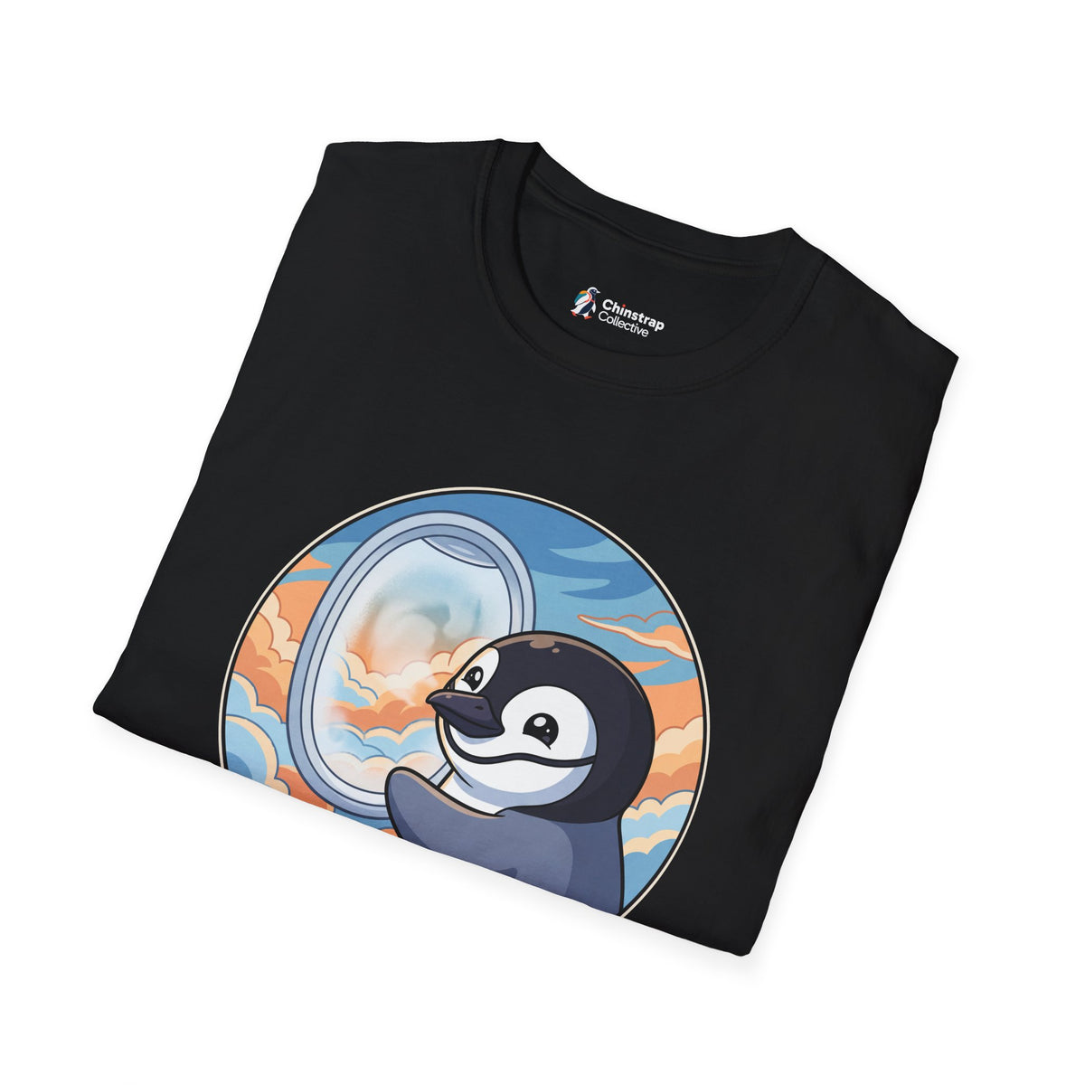 The Window Seat T-shirt in Black, folded