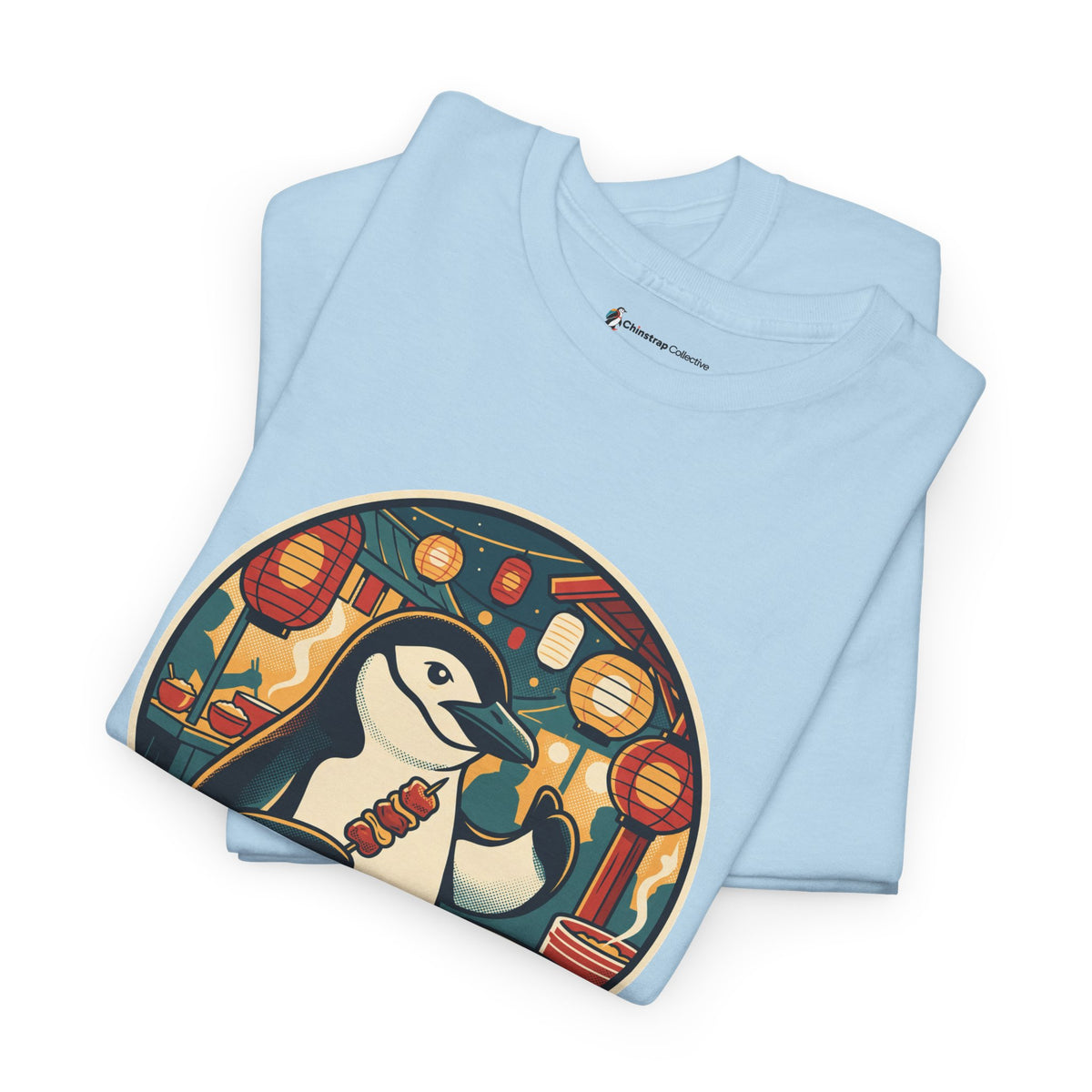 The Night Market Critic T-shirt in Light Blue, folded