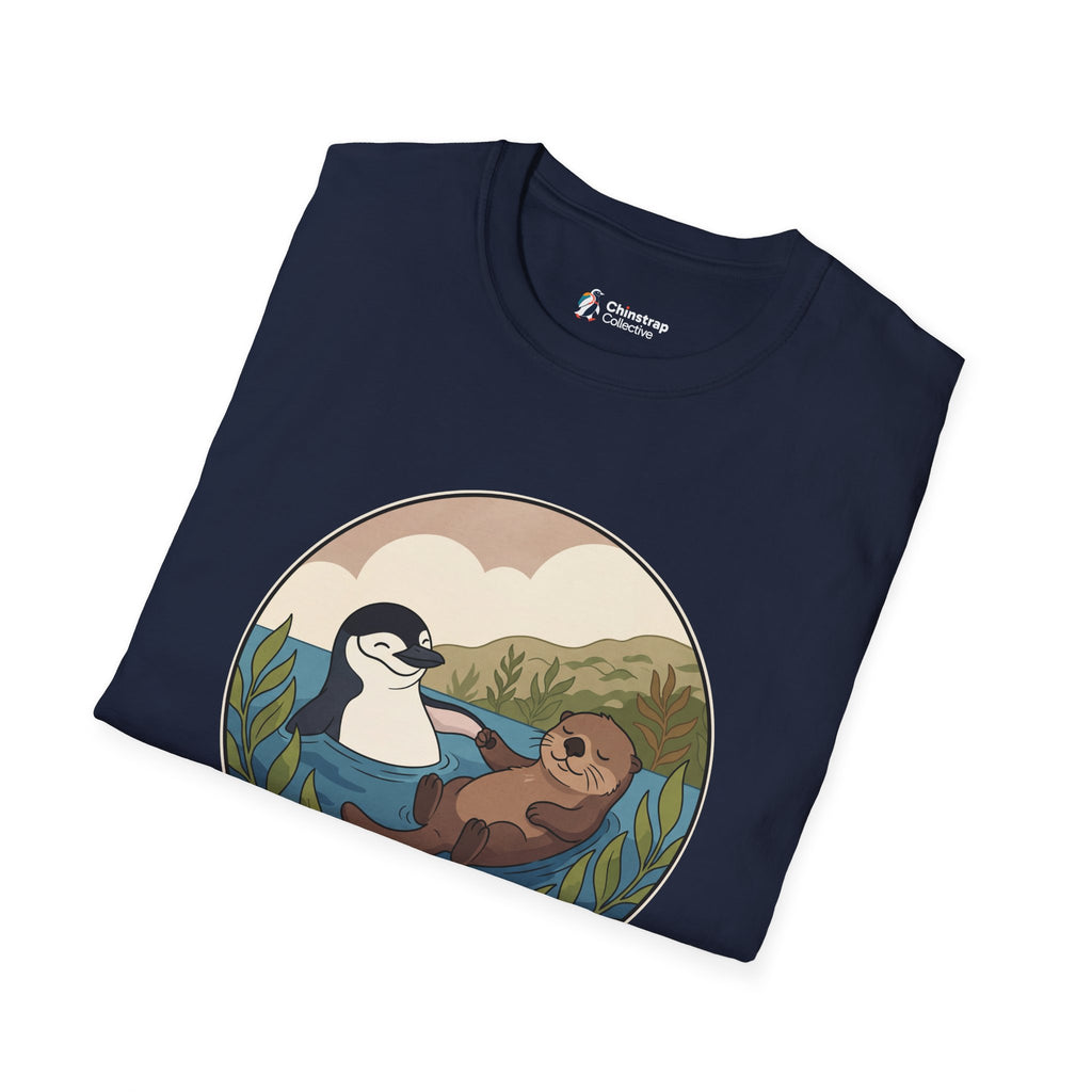 Otterly Chill T-Shirt, Storybook Flat Style, Lightweight Fabric