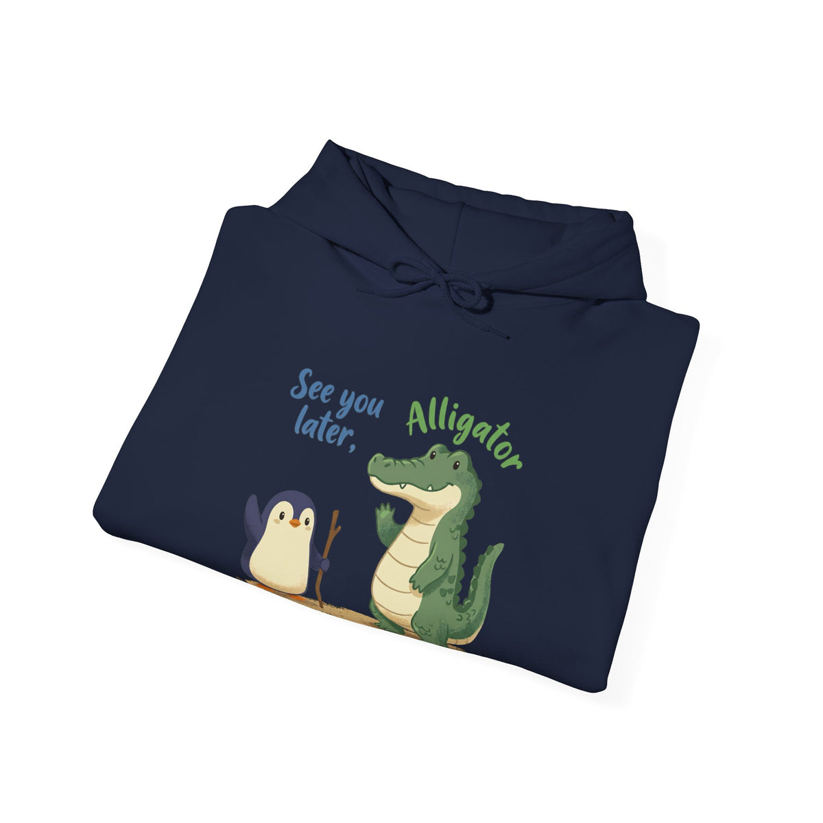 The Later, Gator hoodie in Navy, folded