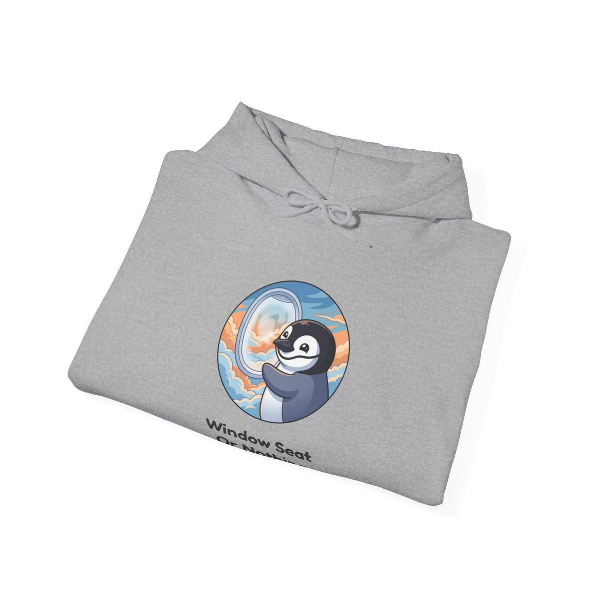 The Window Seat hoodie in Sport Grey, folded