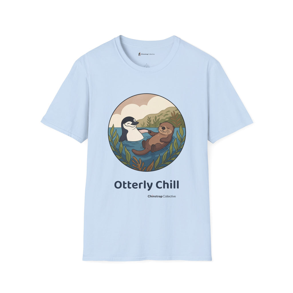Otterly Chill T-Shirt, Storybook Flat Style, Lightweight Fabric