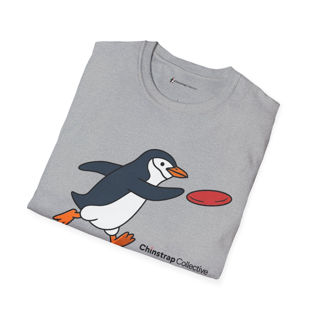 The Ultimate Disc Chinstrap T-shirt in Sport Grey, folded